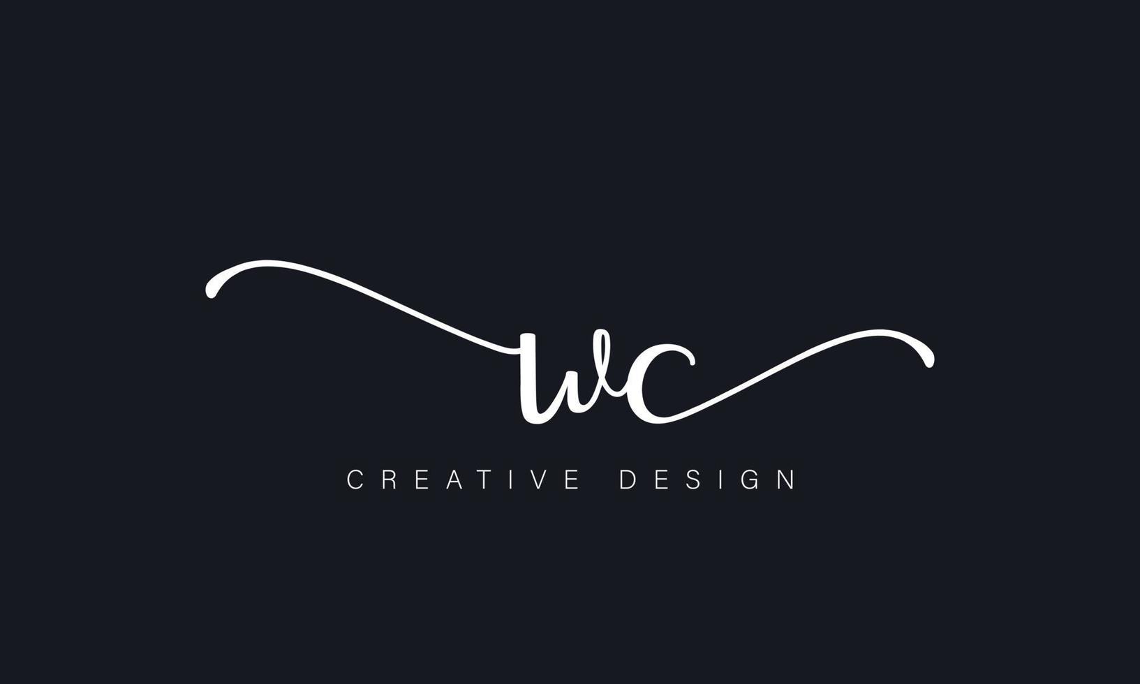 Handwriting letter WC logo pro vector file pro Vector Pro Vector
