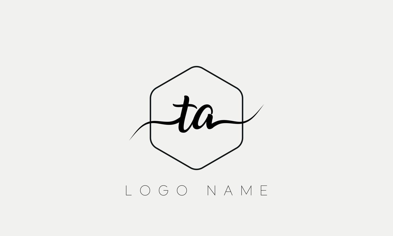 Handwriting letter TA logo pro vector file pro Vector Pro Vector