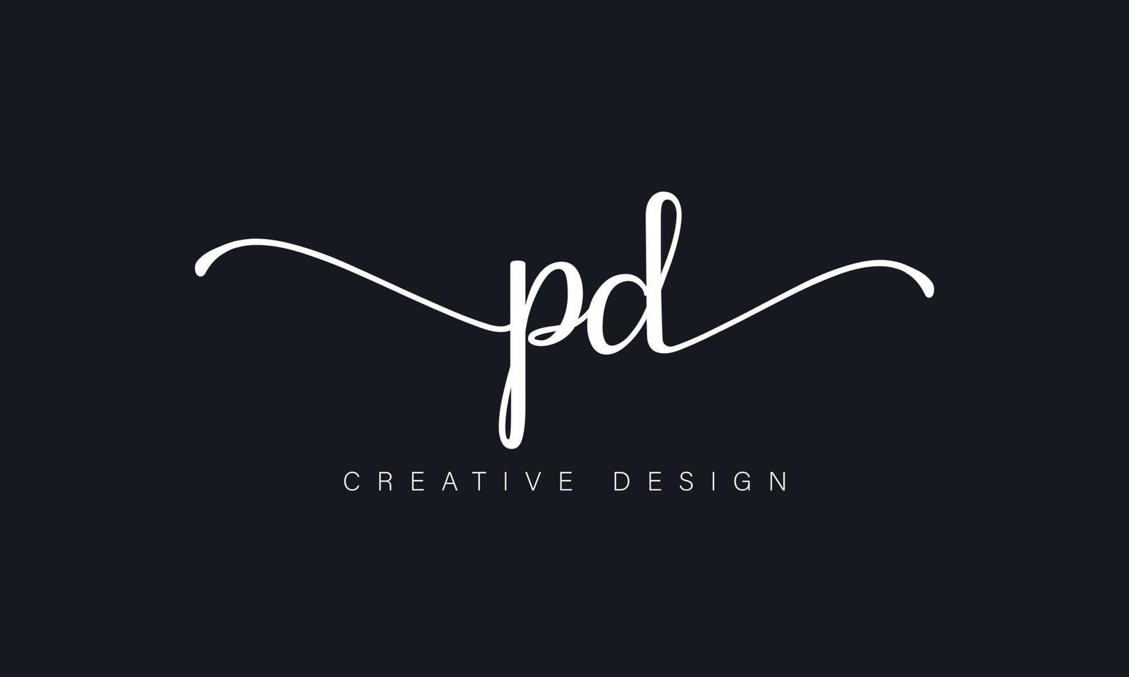 Handwriting letter PD logo pro vector file pro Vector Pro Vector