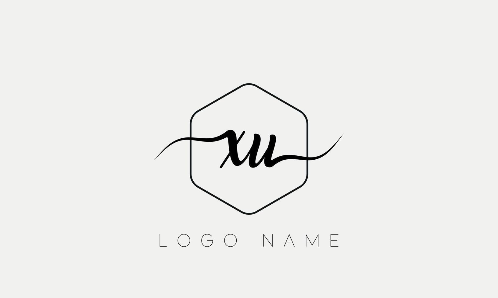 Handwriting letter XU logo pro vector file pro Vector Pro Vector