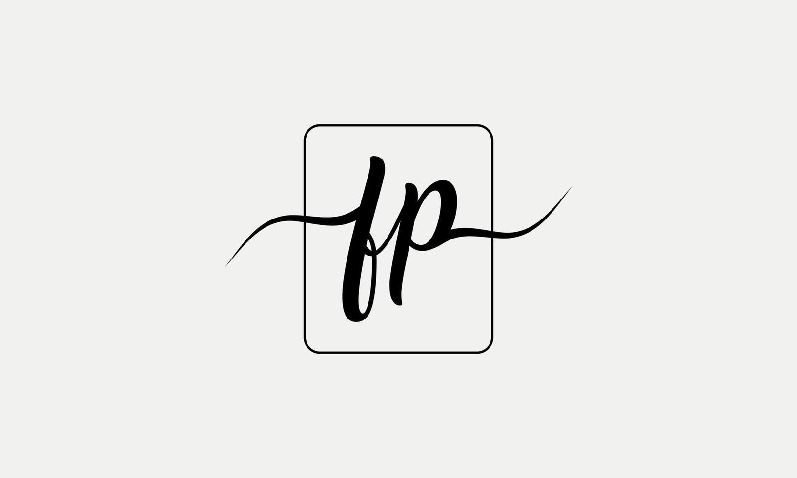 Handwriting letter FP logo pro vector file pro Vector Pro Vector