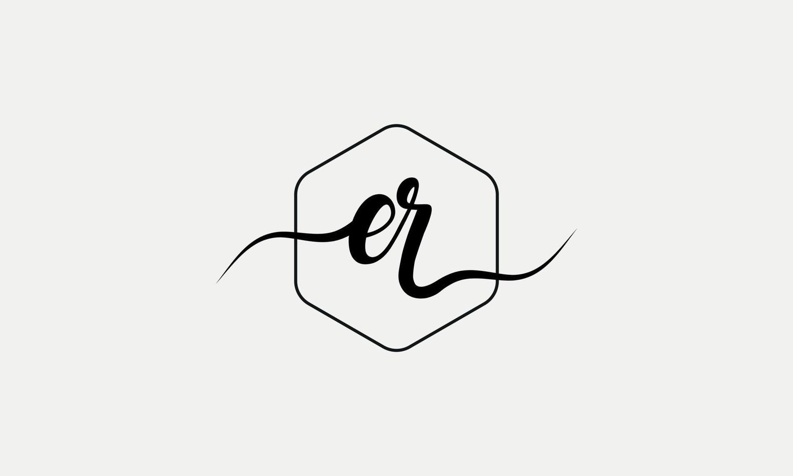 Handwriting letter ER logo pro vector file pro Vector Pro Vector