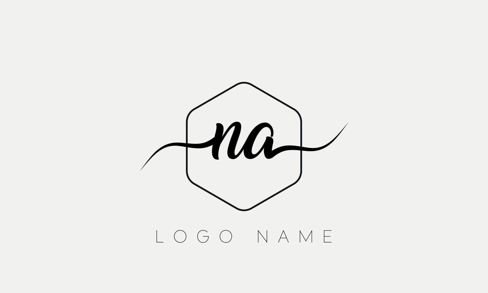 escritura a mano carta na logo pro archivo vectorial vector