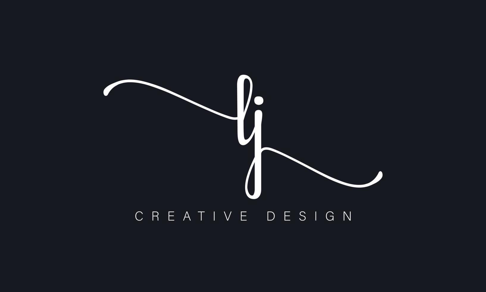 Handwriting letter LJ logo pro vector file pro Vector Pro Vector
