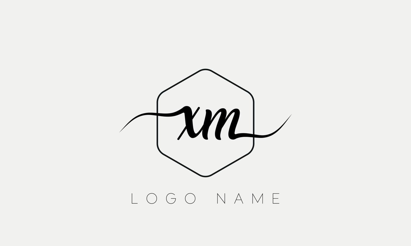 Handwriting letter XM logo pro vector file pro Vector Pro Vector