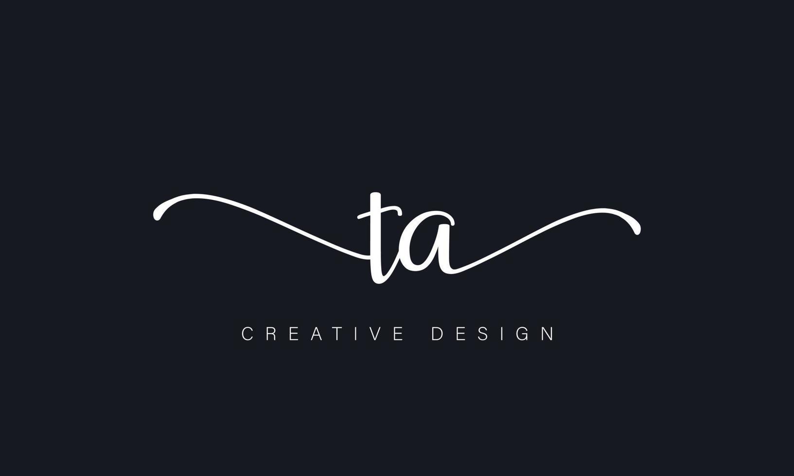 Handwriting letter TA logo pro vector file pro Vector Pro Vector