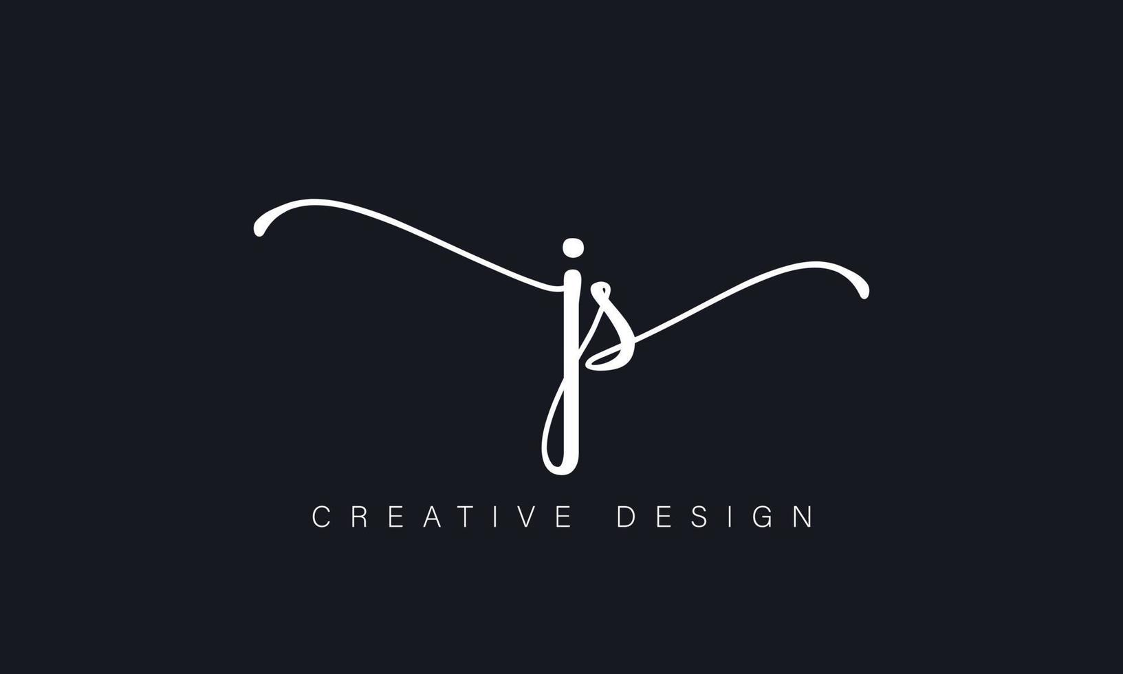 Handwriting letter JS logo pro vector file pro Vector Pro Vector