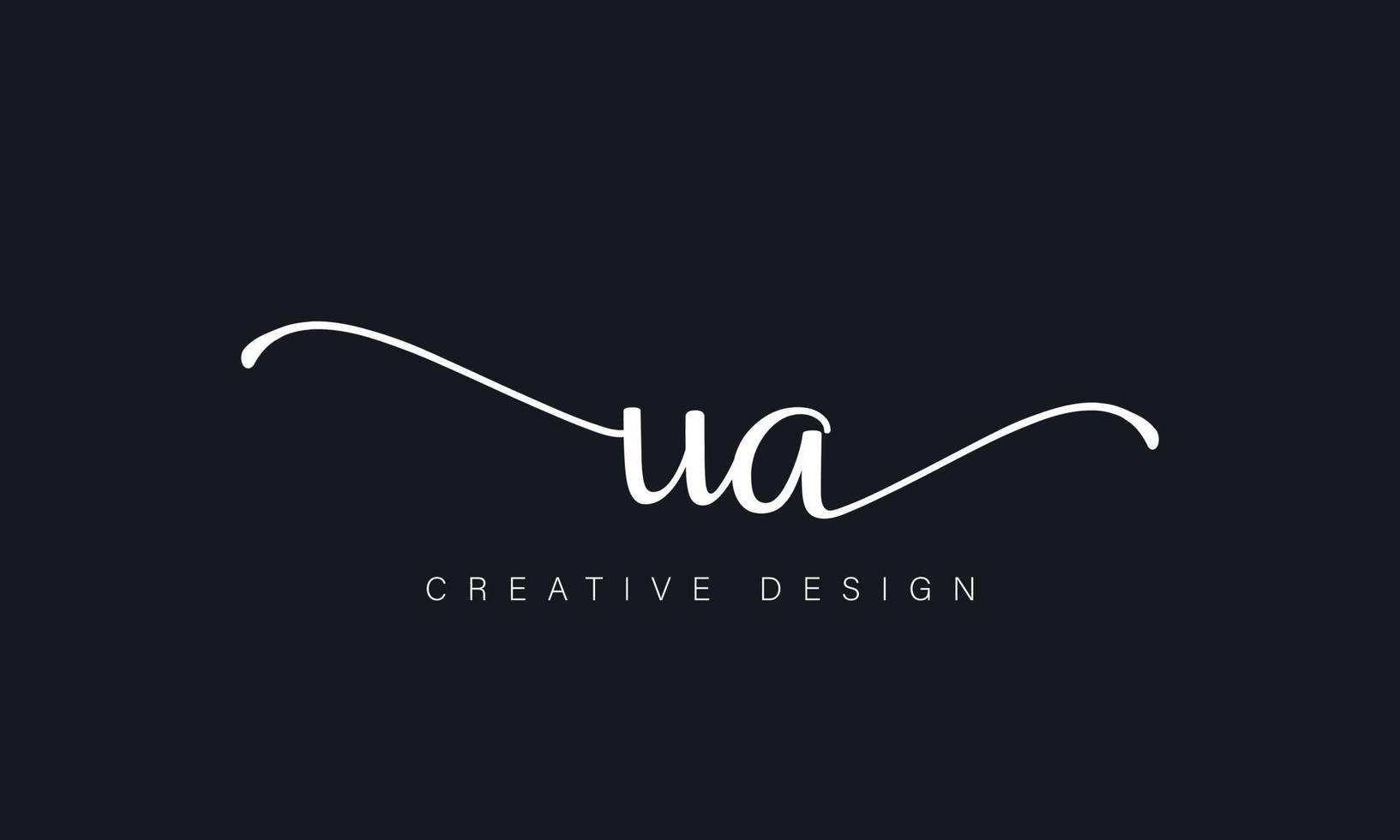 Handwriting letter UA logo pro vector file pro Vector Pro Vector