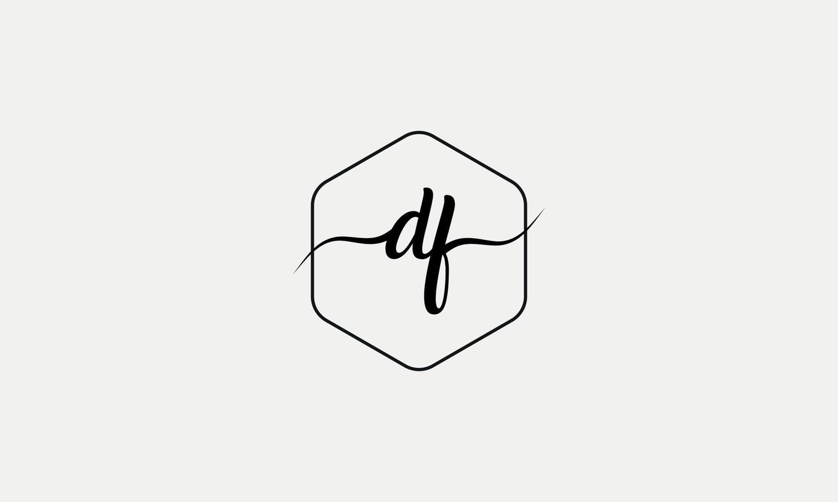 Handwriting letter DF logo pro vector file pro Vector Pro Vector