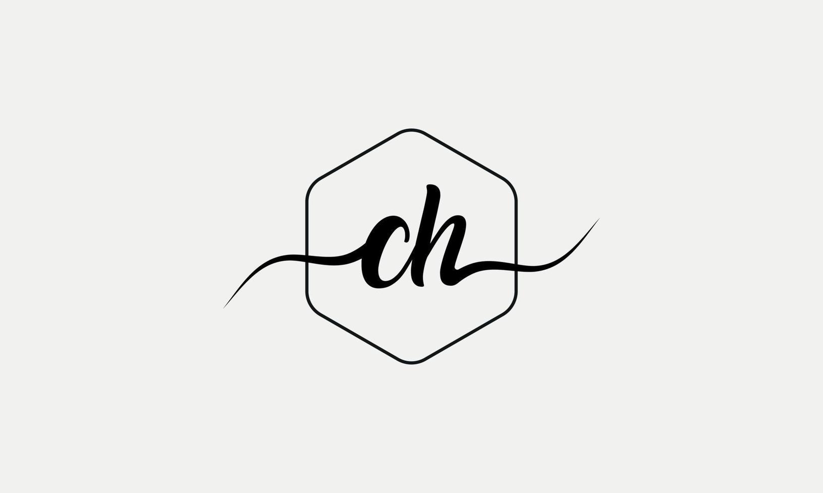 Handwriting letter CH logo pro vector file pro Vector Pro Vector