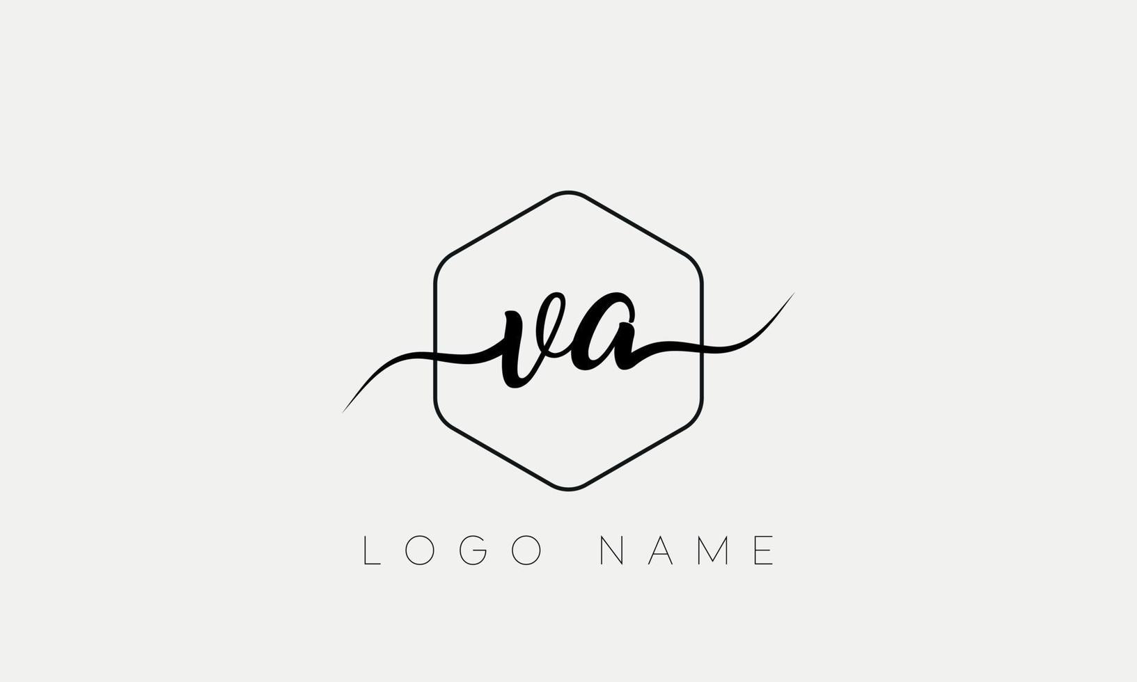 Handwriting letter VA logo pro vector file pro Vector Pro Vector
