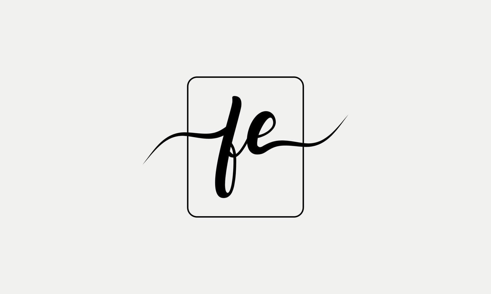 Handwriting letter FE logo pro vector file pro Vector Pro Vector