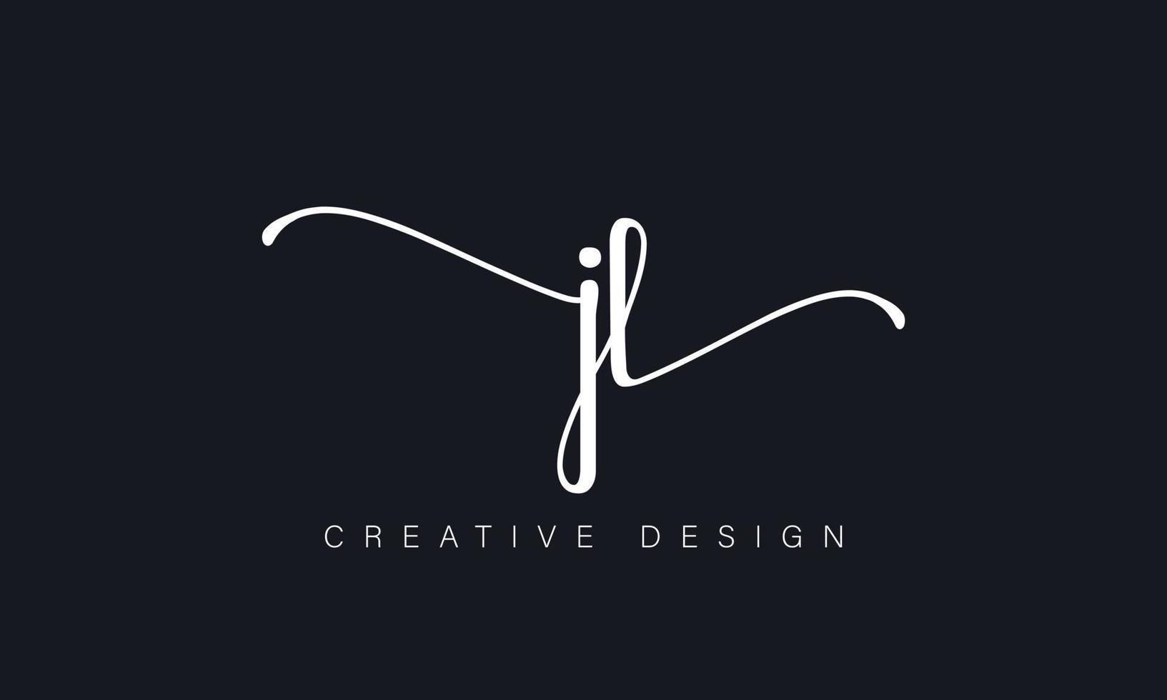 Handwriting letter JL logo pro vector file pro Vector Pro Vector