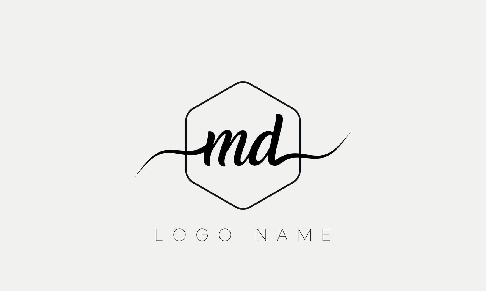 letra de letra md logo pro archivo vectorial vector