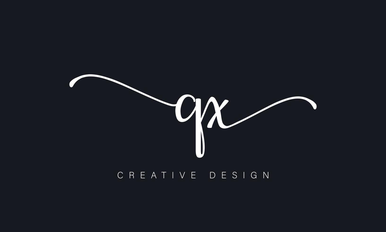 Handwriting letter QX logo pro vector file pro Vector Pro Vector