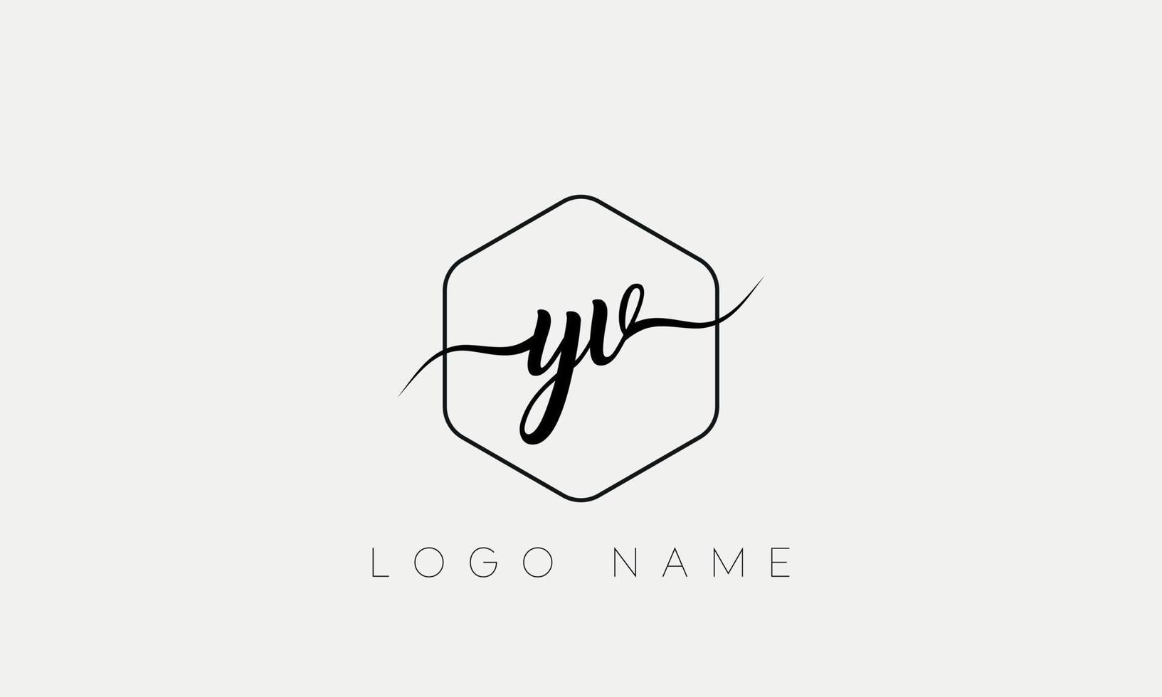 Handwriting letter YU logo pro vector file pro Vector Pro Vector