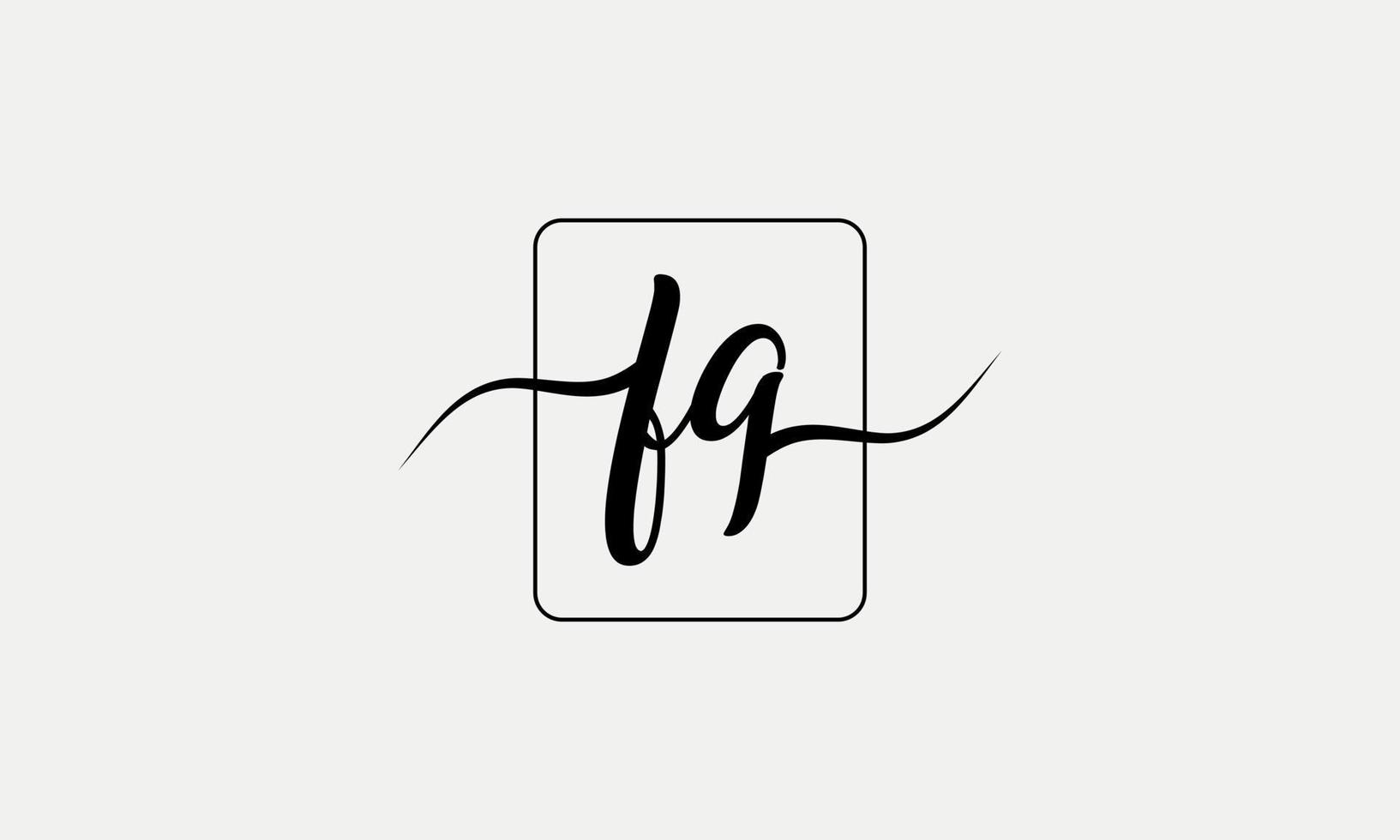 Handwriting letter FQ logo pro vector file pro Vector Pro Vector