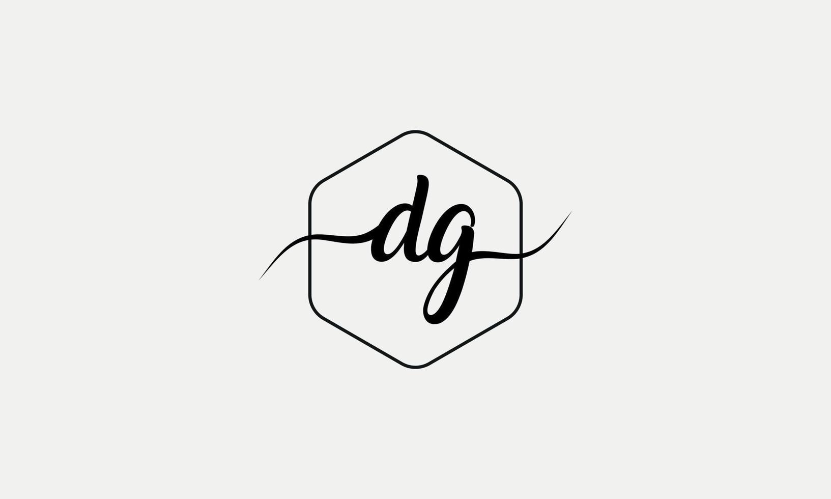 Handwriting letter DG logo pro vector file pro Vector Pro Vector