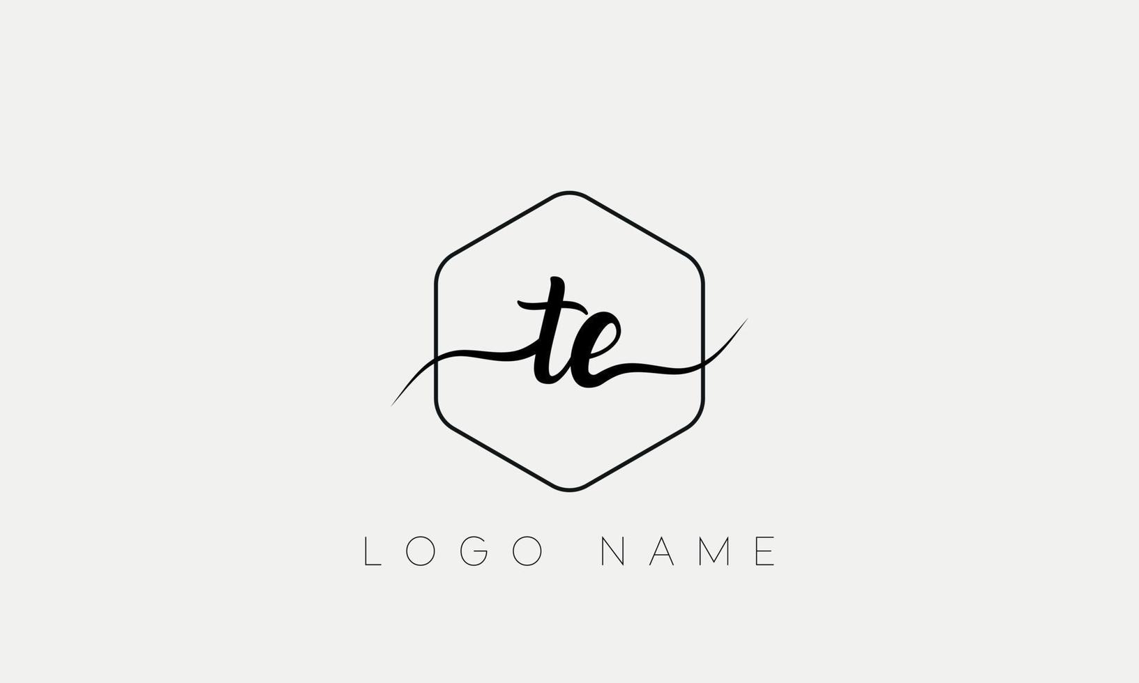 Handwriting letter TE logo pro vector file pro Vector Pro Vector