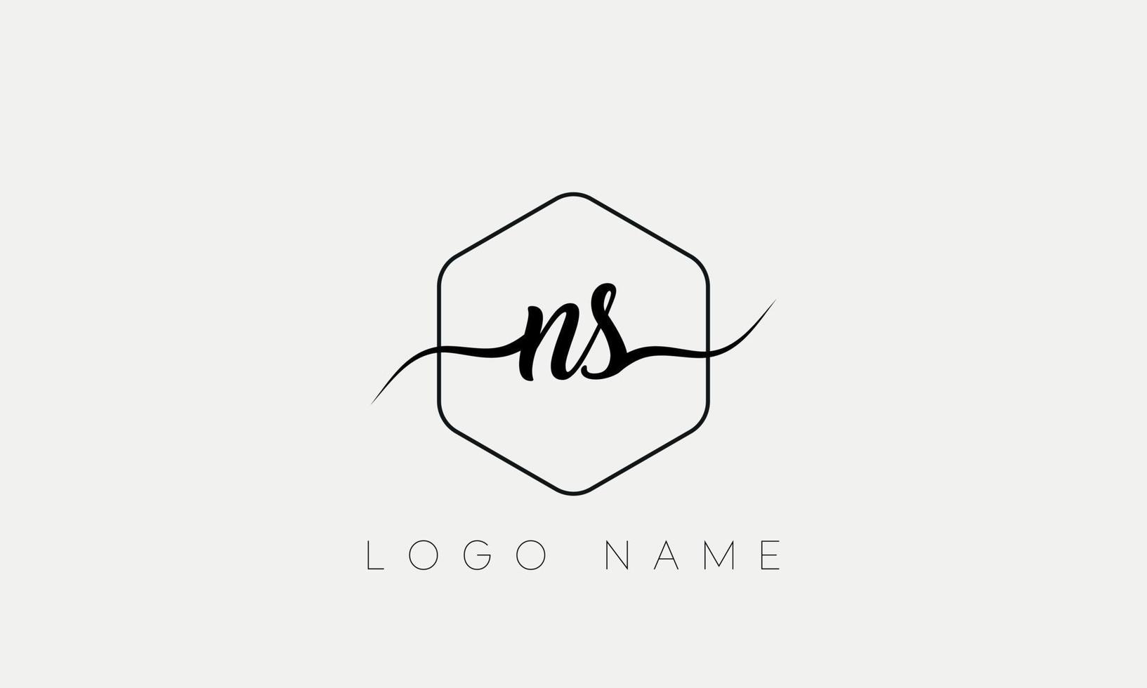 Handwriting letter NS logo pro vector file pro Vector Pro Vector