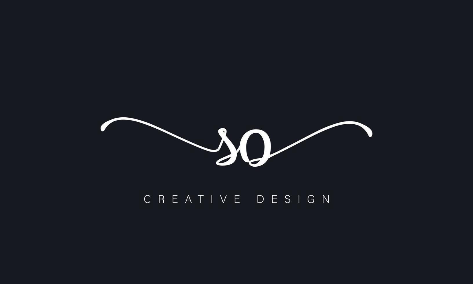 Handwriting letter SO logo pro vector file pro Vector Pro Vector