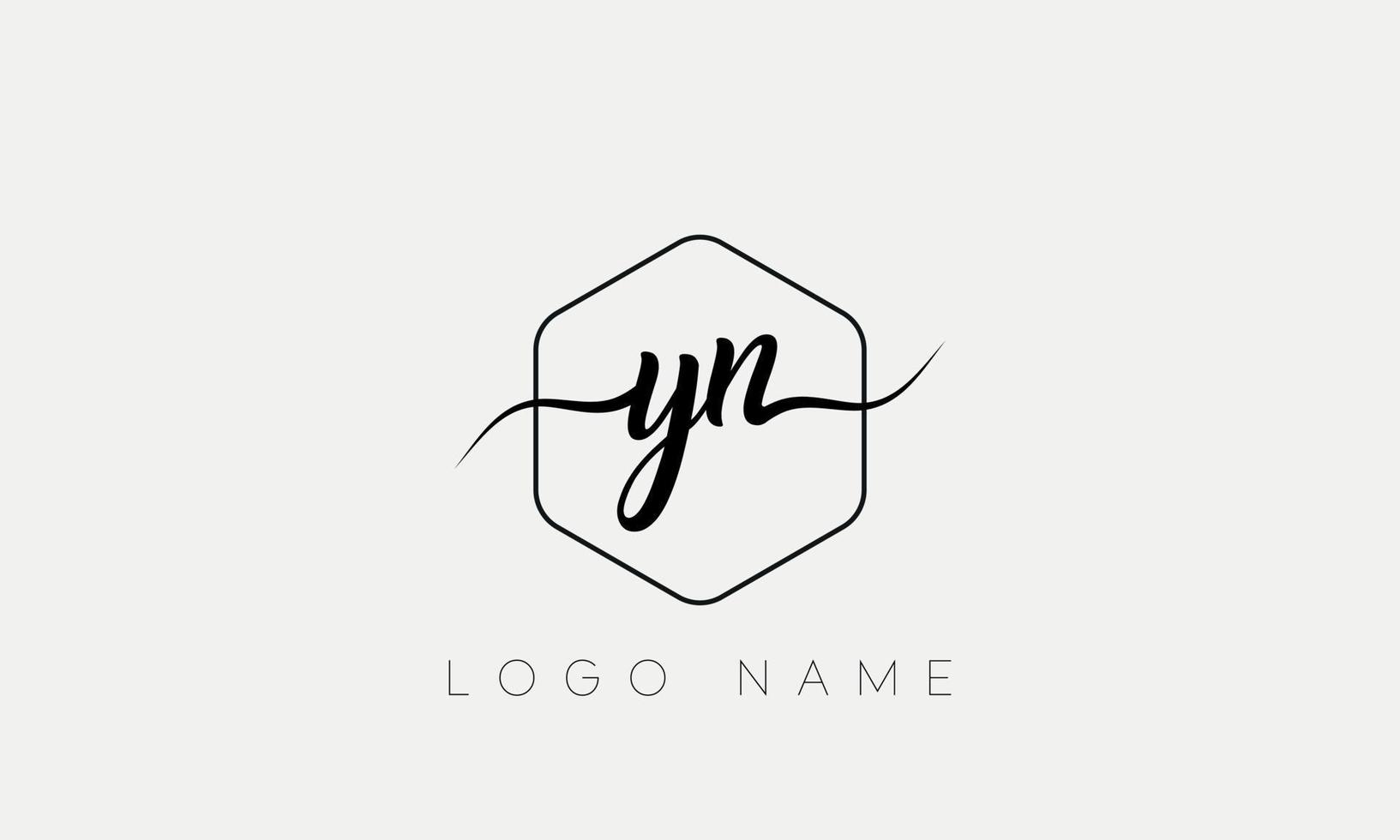 Handwriting letter YN logo pro vector file pro Vector Pro Vector