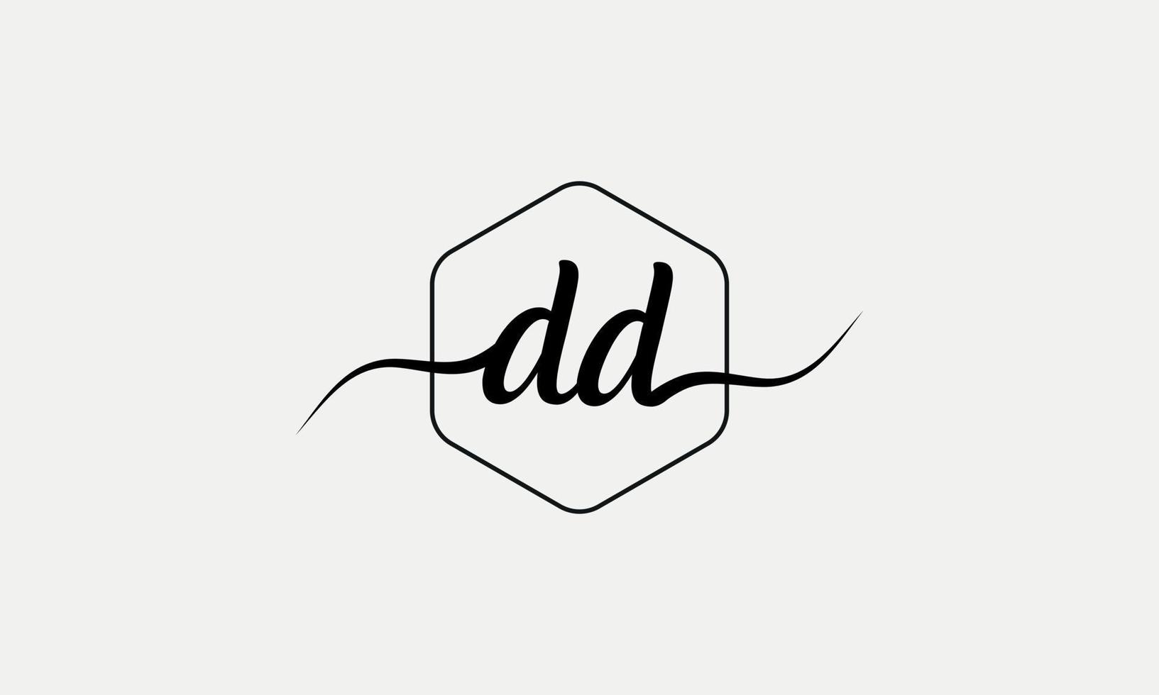 Handwriting letter DD logo pro vector file pro Vector Pro Vector