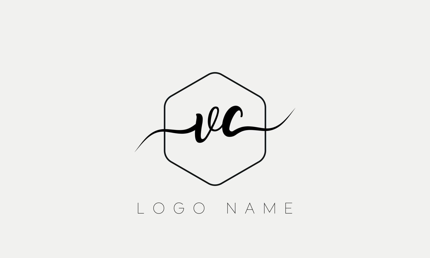 Handwriting letter VC logo pro vector file pro Vector Pro Vector