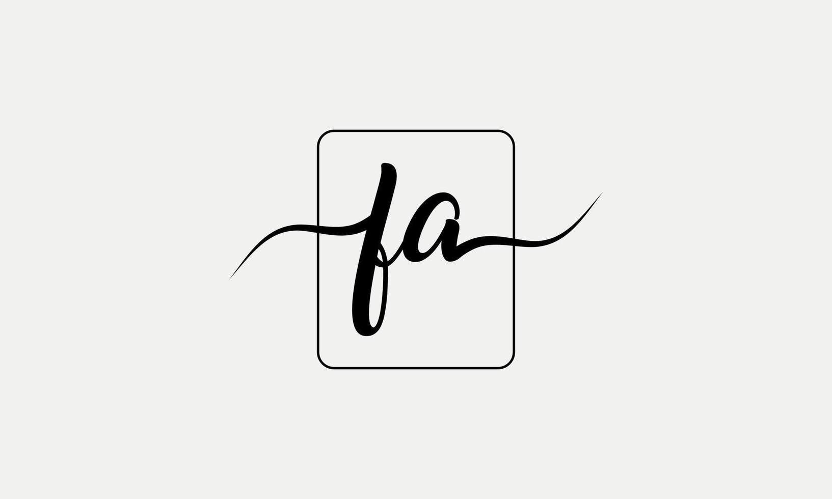 Handwriting letter FA logo pro vector file pro Vector Pro Vector