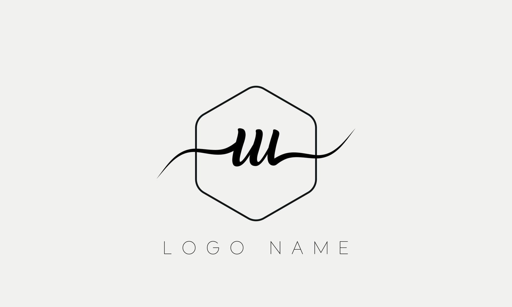 Handwriting letter UU logo pro vector file pro Vector Pro Vector