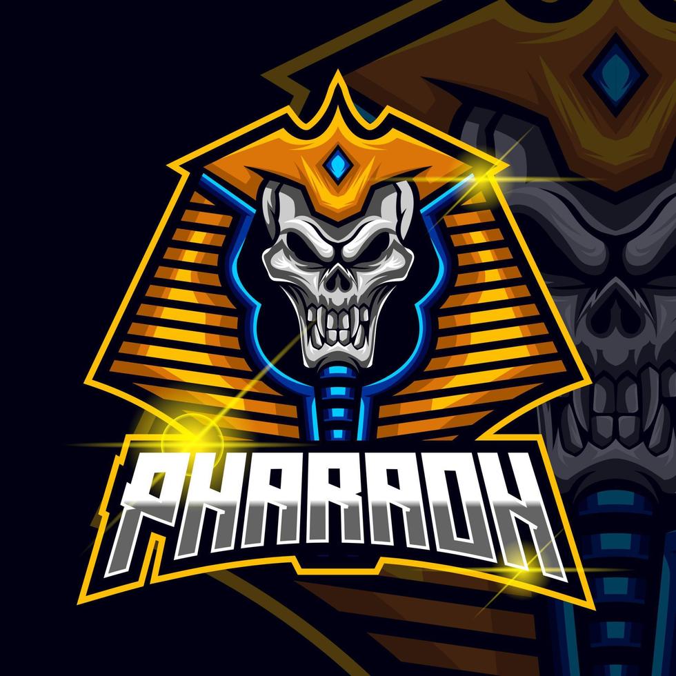 plantilla de logotipo de faraón esport vector