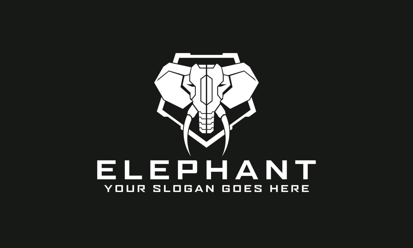 Elephant logo design. Vector illustration of an elephant with modern style. Modern Style icon design template.