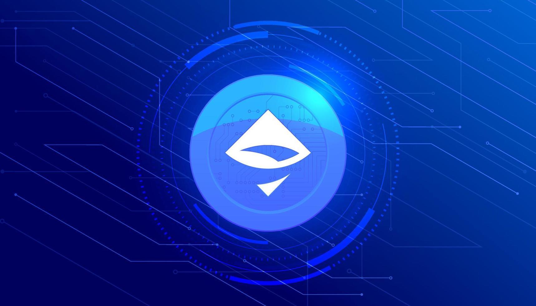 airswap ast coin cryptocurrency concepto banner fondo. vector