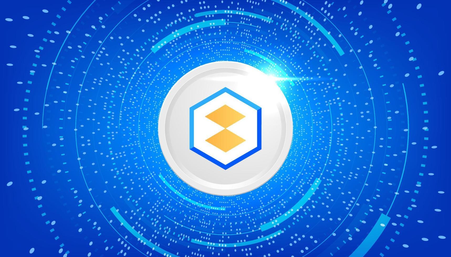 Gold Secured Currency GSX coin cryptocurrency concept banner background. vector