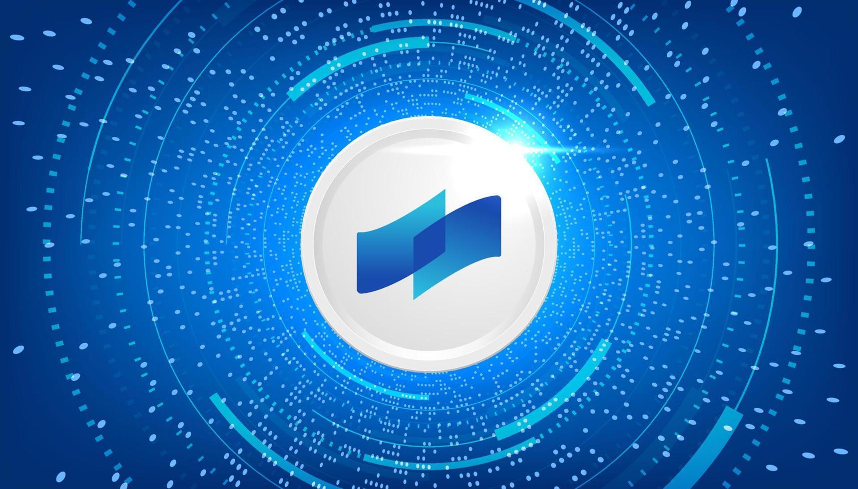 COTI coin cryptocurrency concept banner background. vector