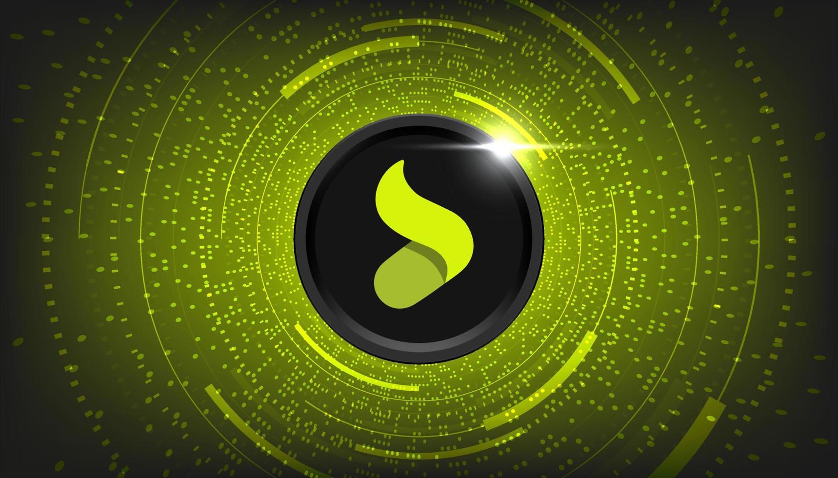 SUKU coin cryptocurrency concept banner background. vector