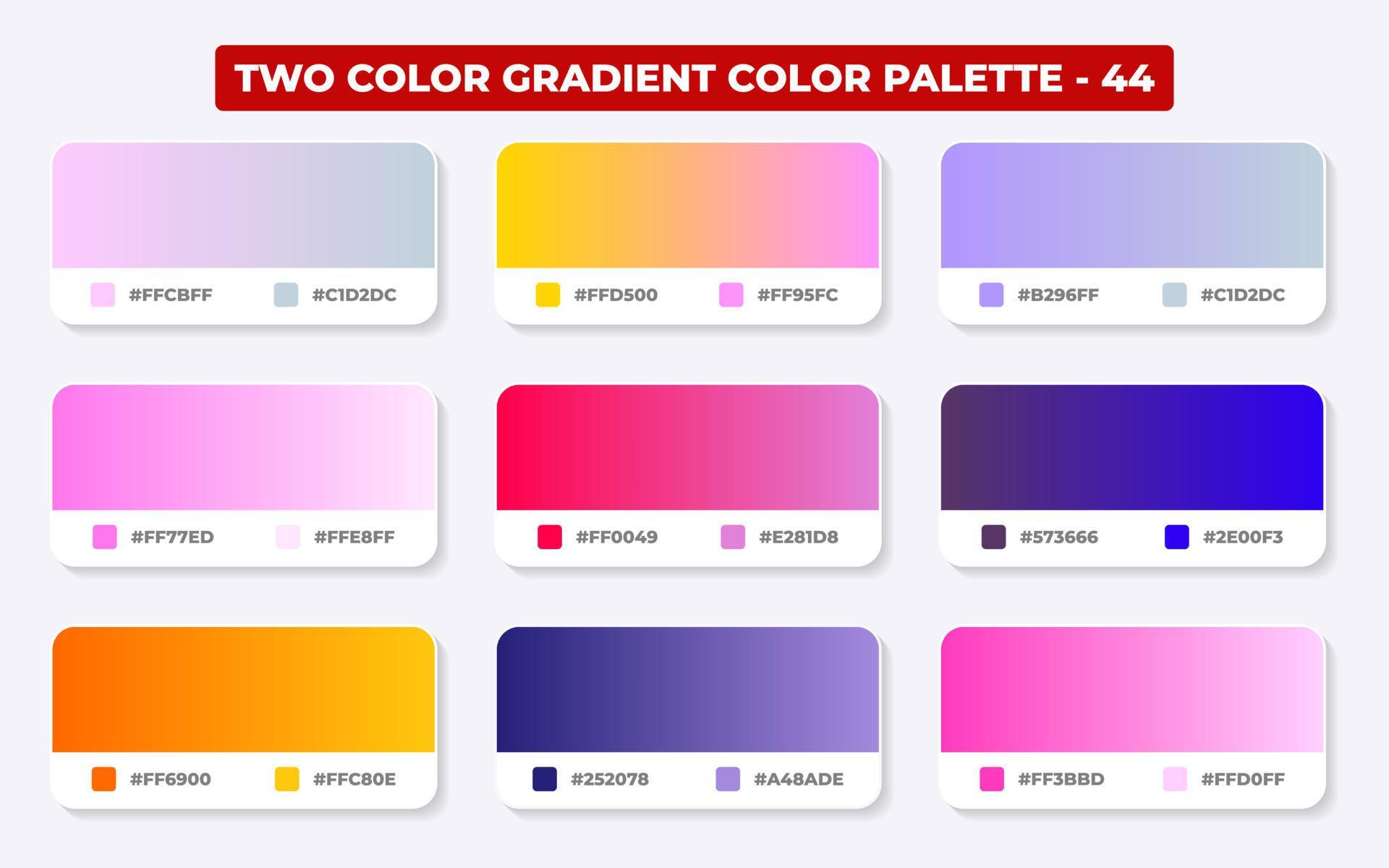 Paleta De Colores Degradados Con C digos De Color En Rgb O Hexadecimal 