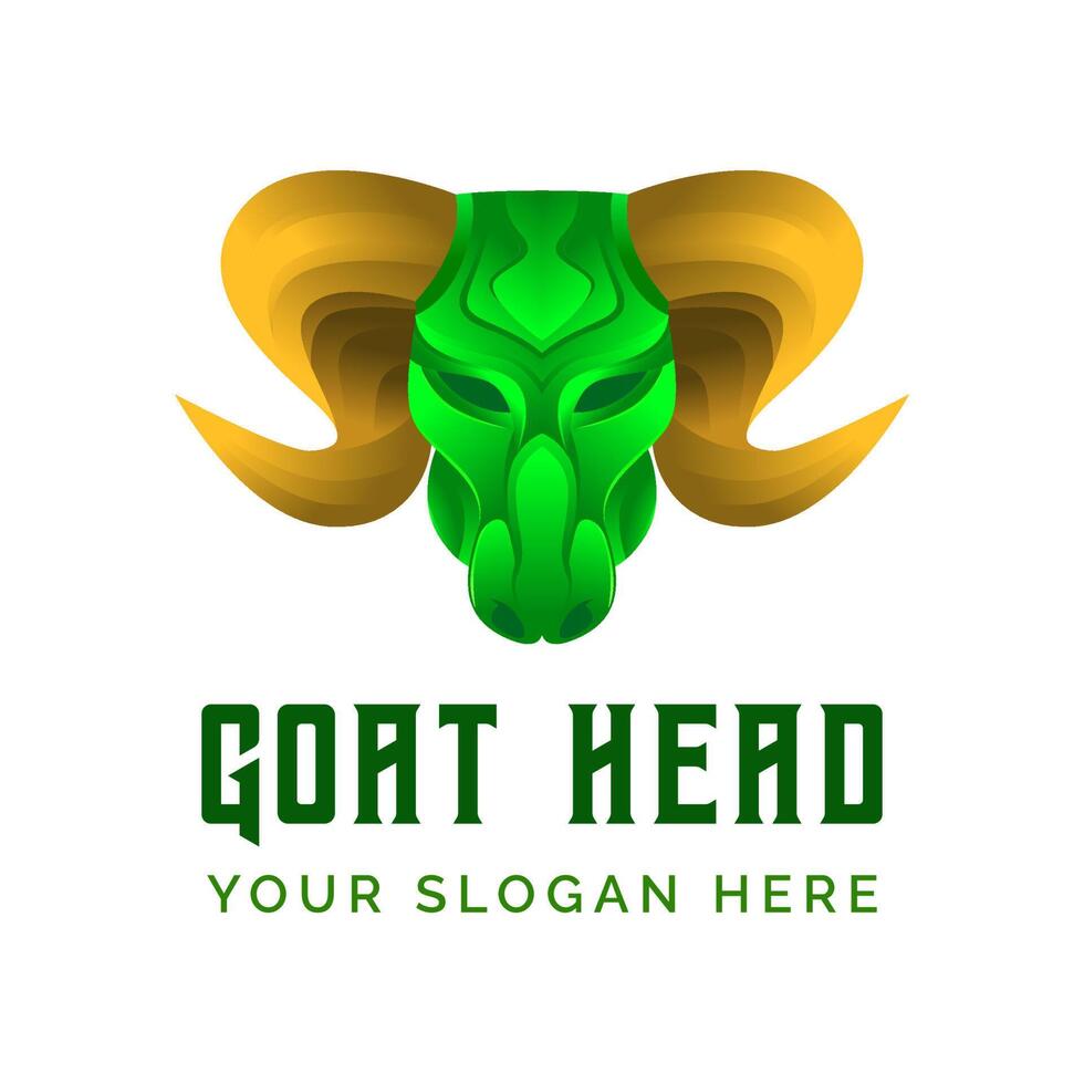 Wild Goat Gradient logo design vector template illustration