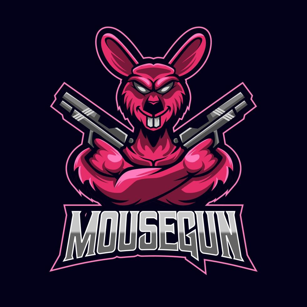 Mouse Esport logo template vector