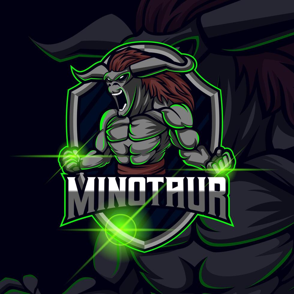 Minotaur Esport Logo Template vector