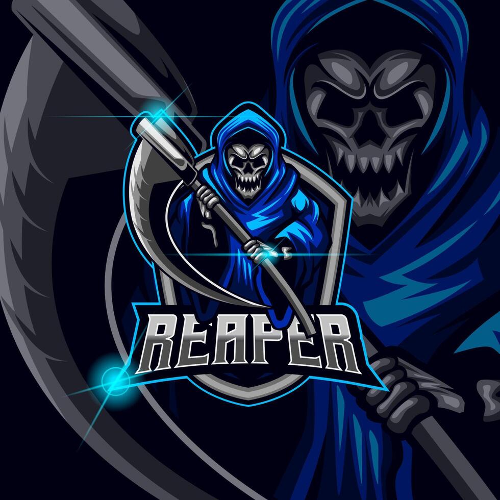 Reaper esport logo design vector