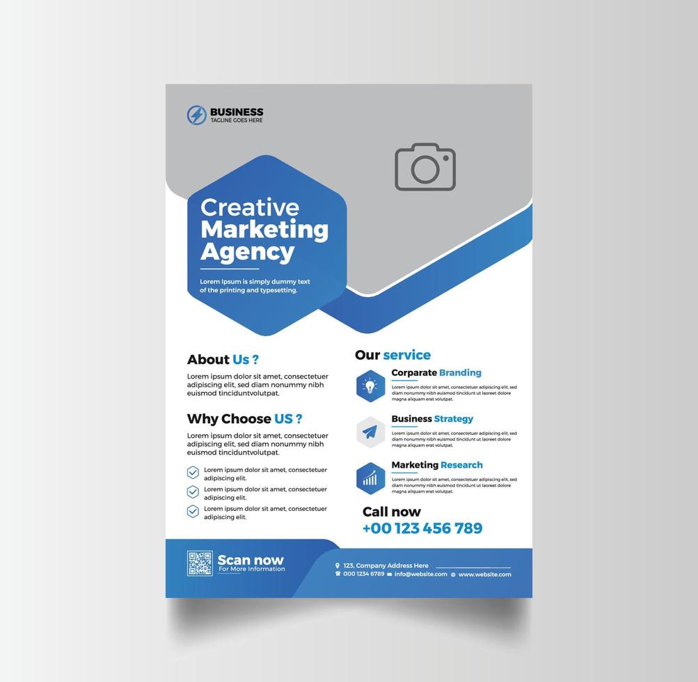 orporate business agency flyer template vector