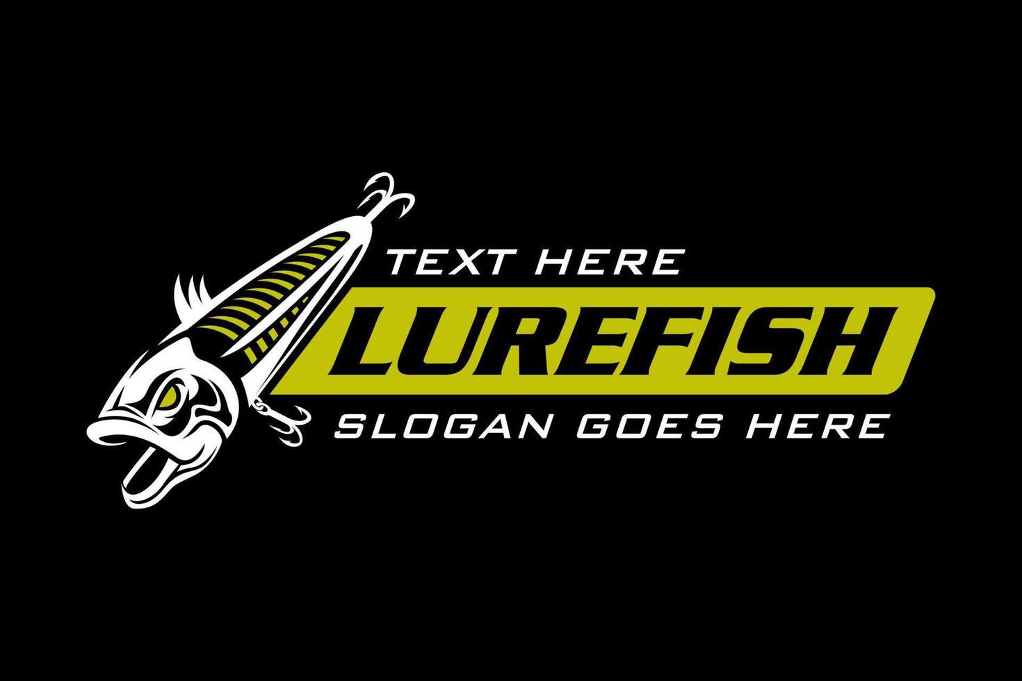 fishing lures fish logo, design template vector illustration