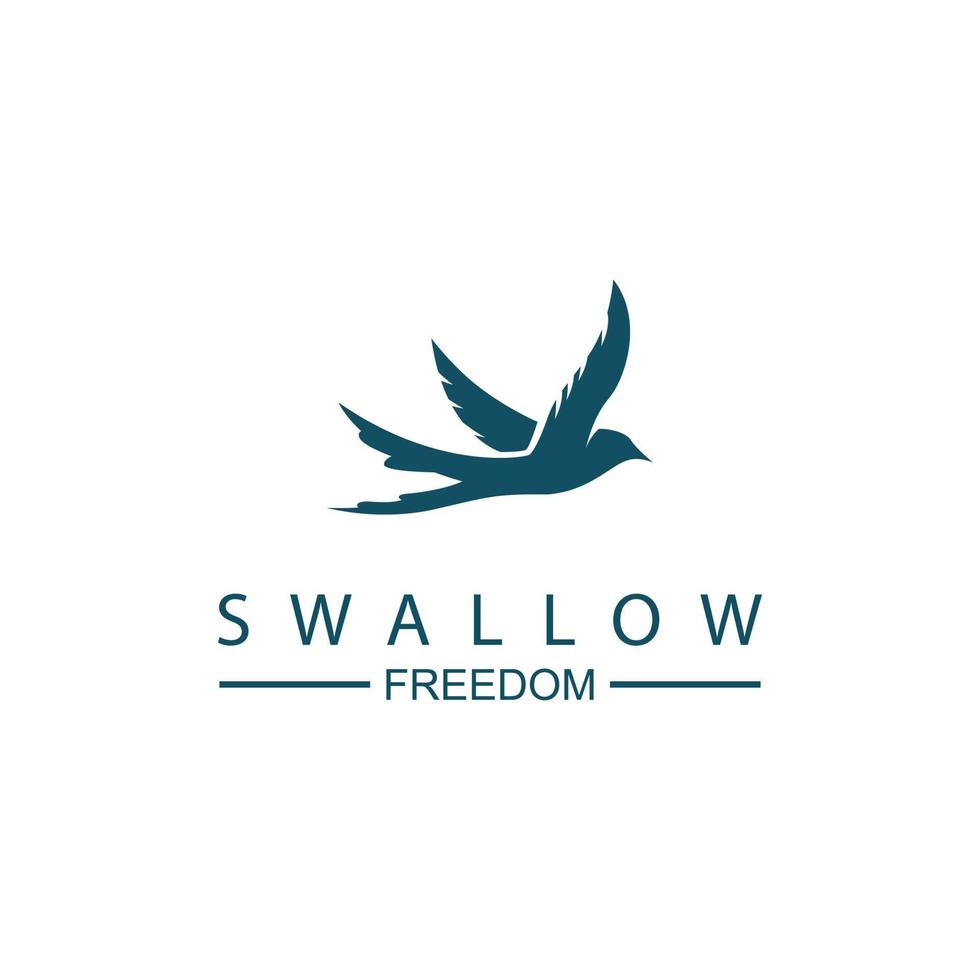 Swallow bird  Vintage Flying logo business design template vector illustration