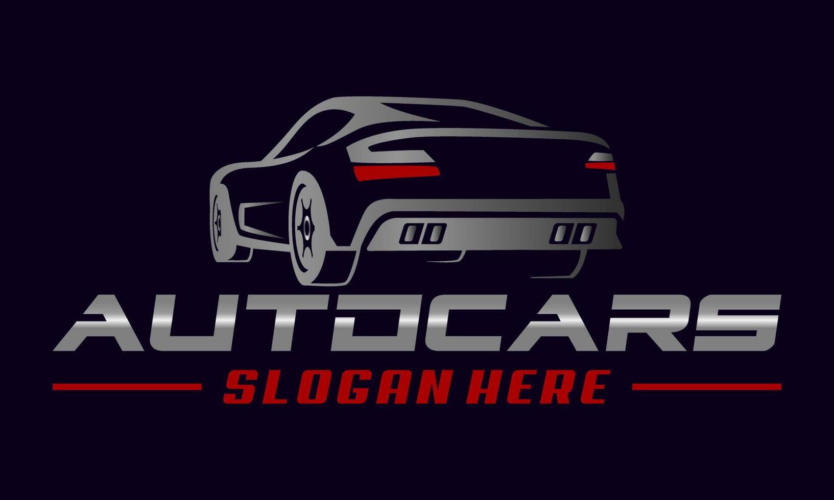 Logo Car from back view design vector Premium Vector. Automotive Logo Vector Template. Glossy Car Logo design.  Auto style car logo design with concept sports vehicle icon silhouette