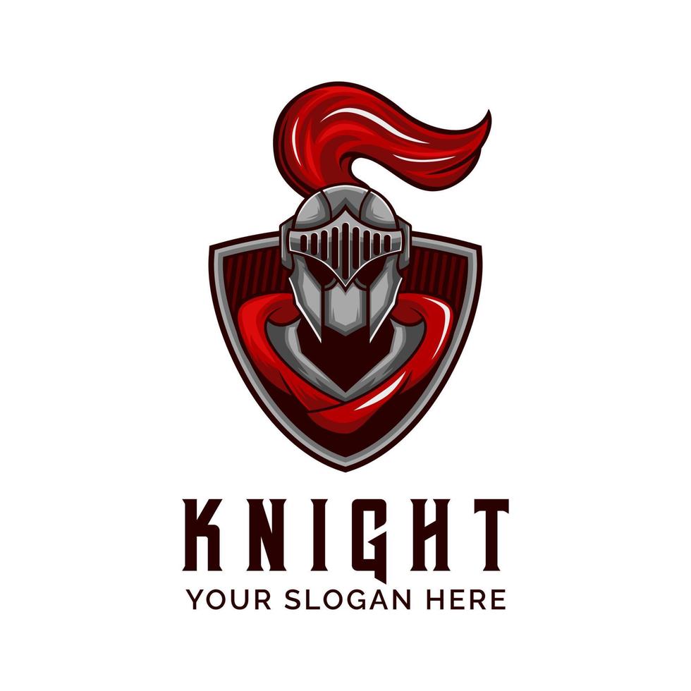 Knight Warrior Logo Design Vector Mascot template