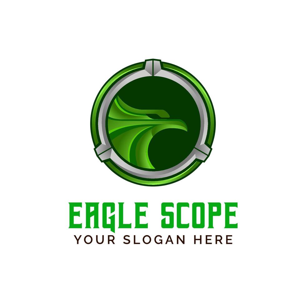 Eagle Scope Military Logo Design Vector illustration