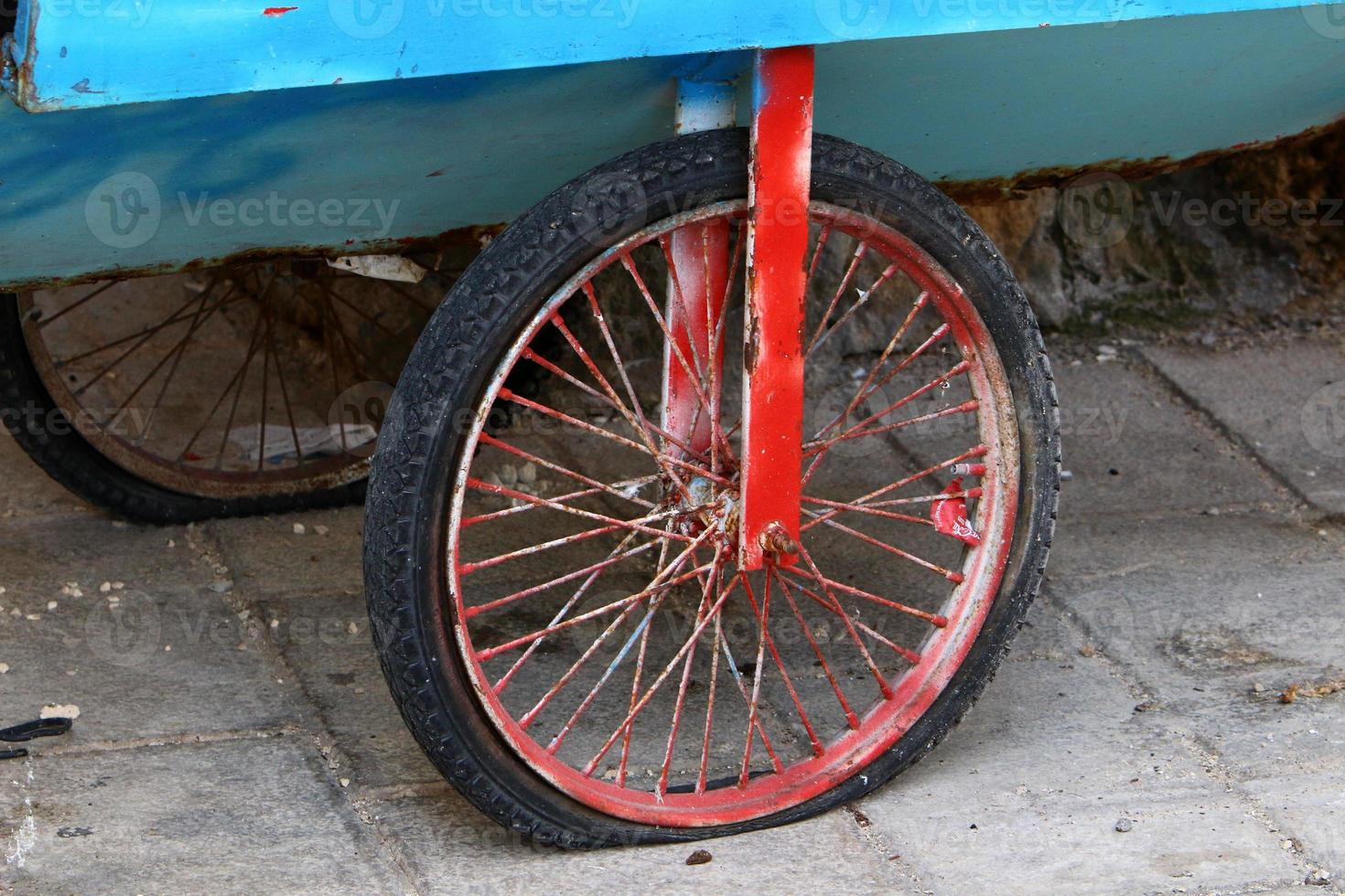 Trolley trailer for transportation of goods. photo