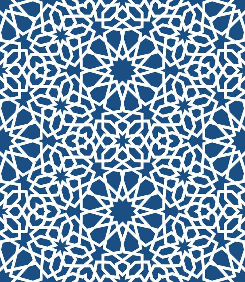 Blue islamic pattern . Seamless arabic geometric pattern, east ornament, indian ornament, persian motif, 3D. Endless texture can be used for wallpaper, pattern fills, web page background . vector