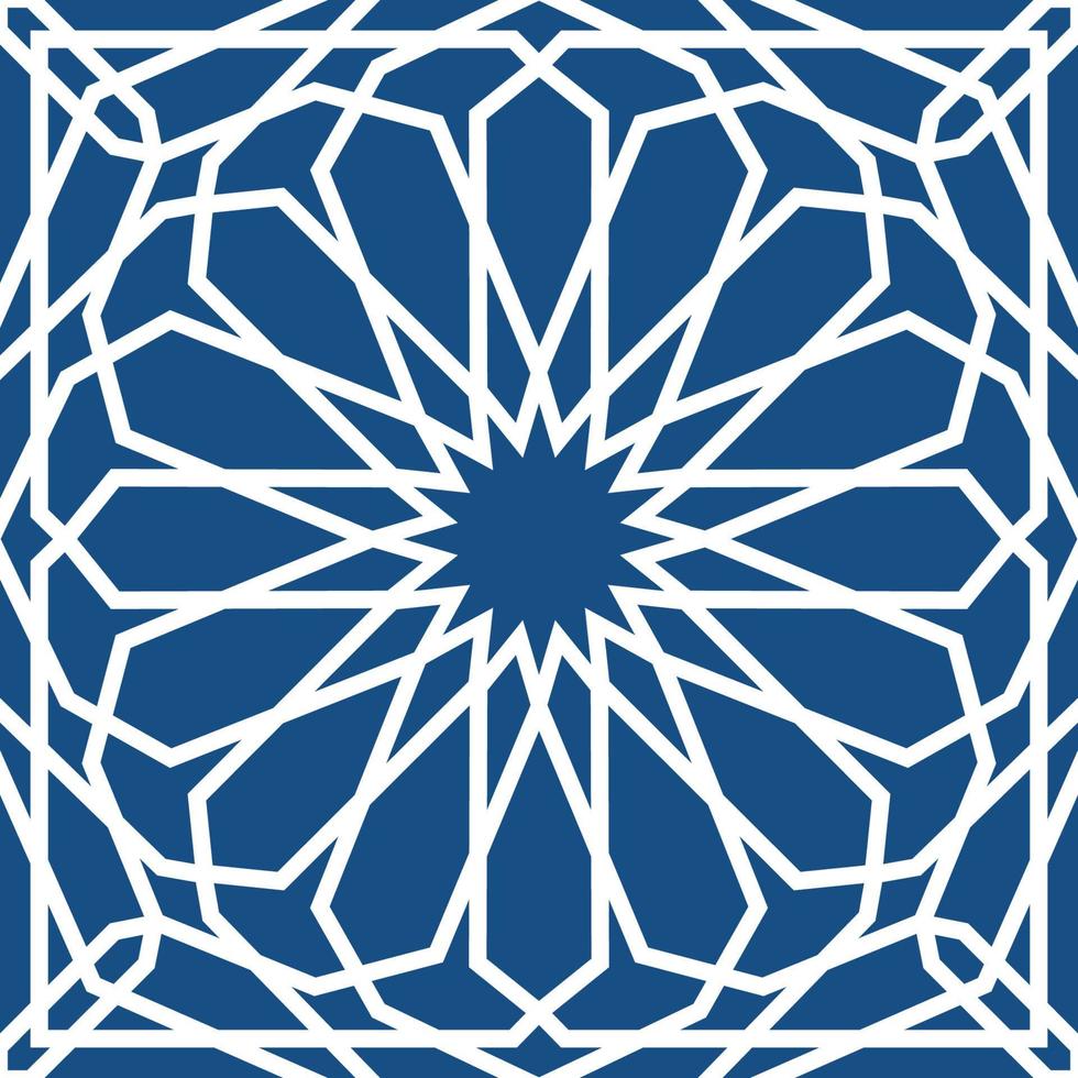 Blue islamic pattern . Seamless arabic geometric pattern, east ornament, indian ornament, persian motif, 3D. Endless texture can be used for wallpaper, pattern fills, web page background . vector